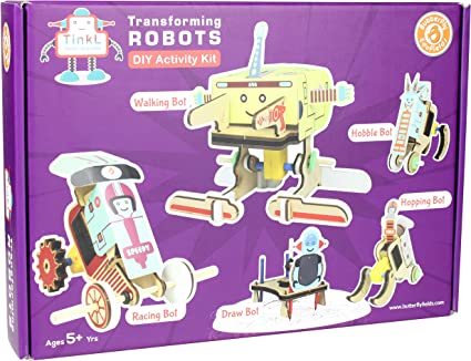 Photo 1 of ButterflyEduFields 5in1 Robot Toys for Kids | Robot Building kit for Boys Girls 8 9 10 12 Years | DIY STEM Projects Engineering kit