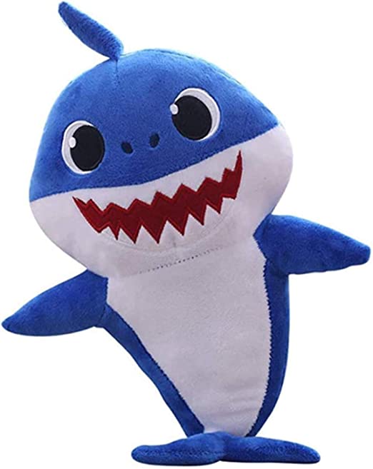 Photo 1 of Baby Cute Shark Official Singing Plush - Adorable Shark Stuffed Animal Plush Toy,Music Sound Baby Cute Shark Plush for Kids Gift Children Girl (Blue)