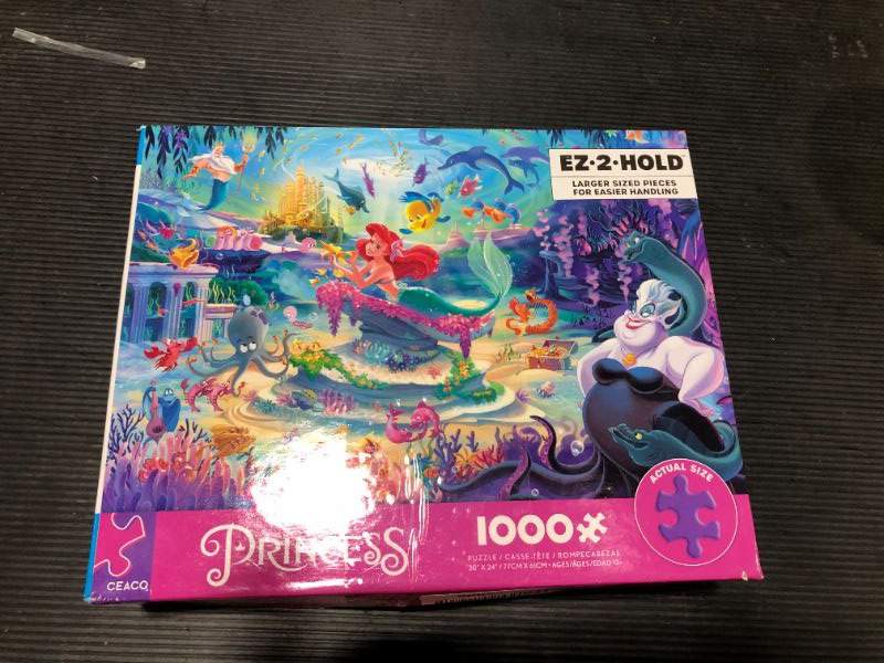 Photo 2 of Ceaco - Disney Princess - The Little Mermaid - Oversized 1000 Piece Jigsaw Puzzle