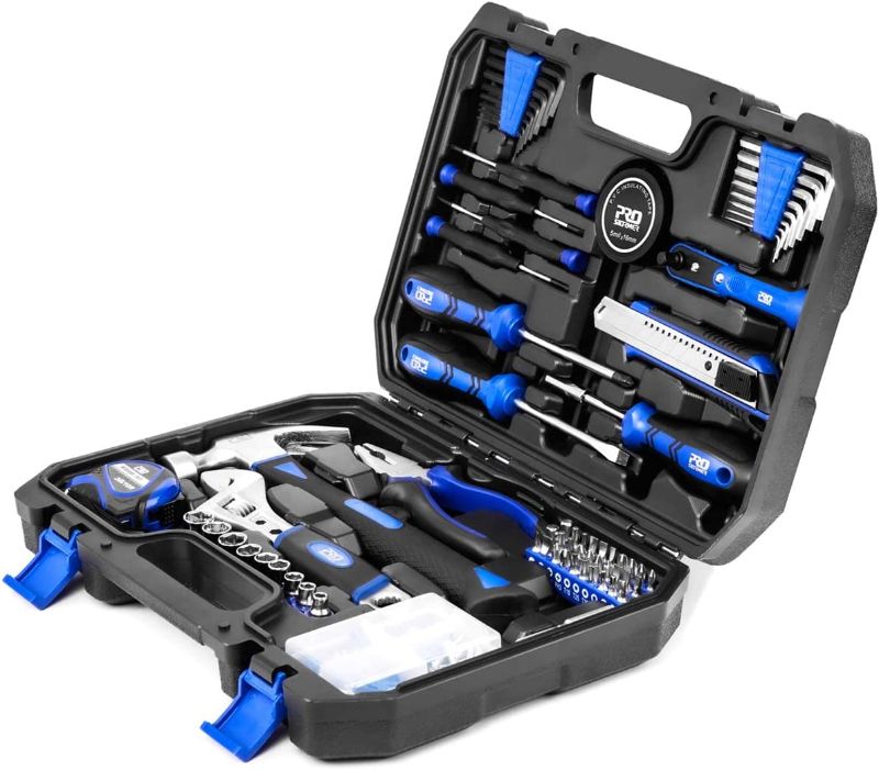Photo 1 of 120-Piece Home Repair Tool Set, Prostormer General Household Hand Tool Kit with Tool Box Storage Case for Apartment, Garage, Dorm and Office
