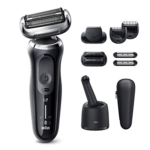 Photo 1 of Braun Series 7 7085cc 360° Flex Electric Razor with Stubble Beard Trimmer for Men with SmartCare Center Beard Trimmer Black
