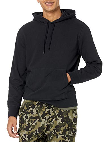 Photo 1 of Amazon Essentials Men's Lightweight French Terry Hooded Sweatshirt, Black, Large

