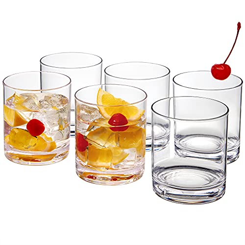 Photo 1 of Amazing Abby - Probity - 12-Ounce Plastic Tumblers (Set of 6), Plastic Drinking Glasses, All-Clear High-Balls, Reusable Plastic Cups, BPA-Free, Shatte
