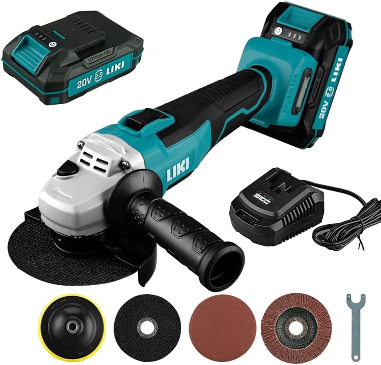 Photo 1 of 20V Cordless Angle Grinder, 4-1/2''Cordless Grinders, Metal Cut Off /Polish Tool, With 2.0Ah Battery& Charger, For Cutting And Grinding
