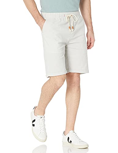 Photo 1 of Amazon Essentials Men's Linen Casual Classic Fit Short, Light Grey, Medium
