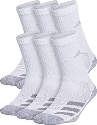 Photo 1 of adidas boys Kids-boy's/Girl's Cushioned Angle Stripe Crew Socks (6-pair)
