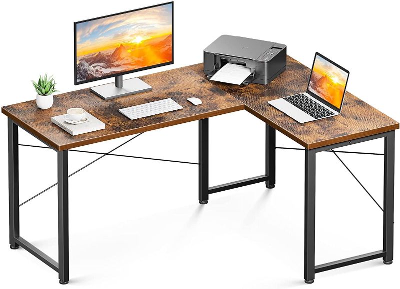 Photo 1 of Coleshome 50" L Shaped Desk Computer Desk, L Desk Computer Corner Desk for Home Office Gaming Writing Workstation, Space-Saving, Easy to Assemble
