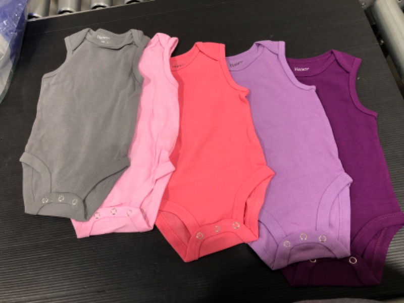 Photo 1 of 5 PACK HANES MULTI COLOR BABY TANK ONSIES SIZE 6-12M 