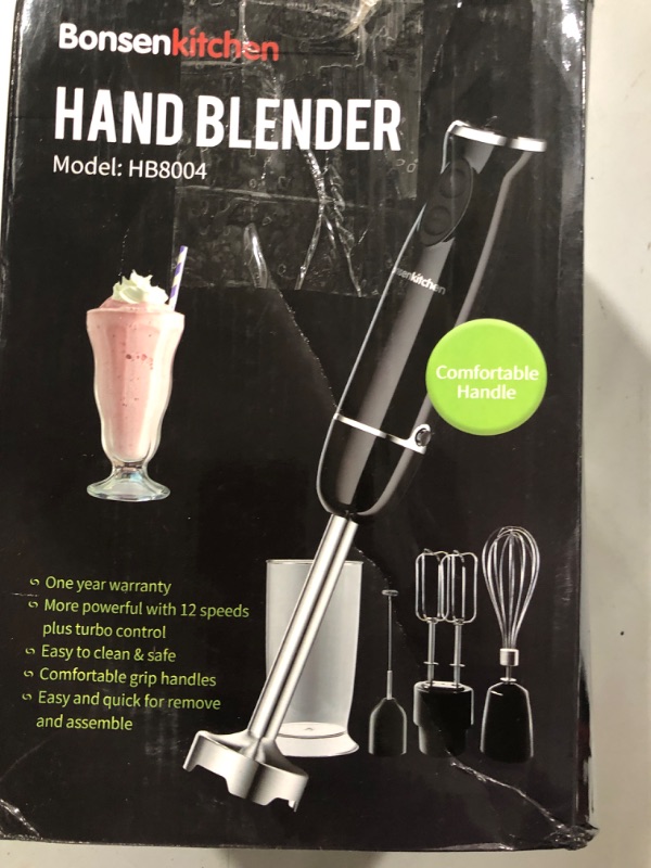 Photo 1 of Bonsenkitchen 5-IN-1 Blender Kit Turbo 12 Speed Immersion Hand Blender
