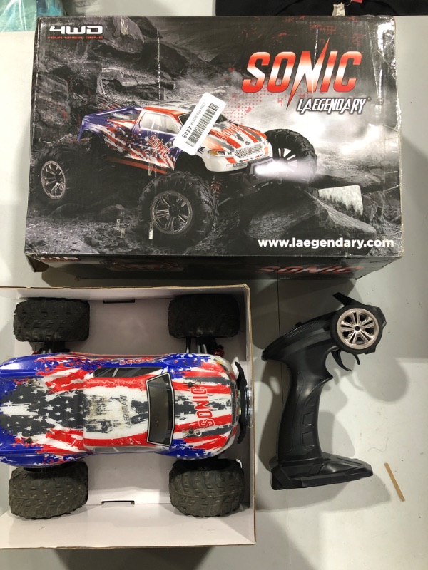 Photo 2 of LAEGENDARY RC Cars - Off Road Remote Control Car for Adults & Kids, Waterproof All Terrain 4x4 Truck w/ 2 Batteries - 1:16 Scale, Brushed, Patriot
