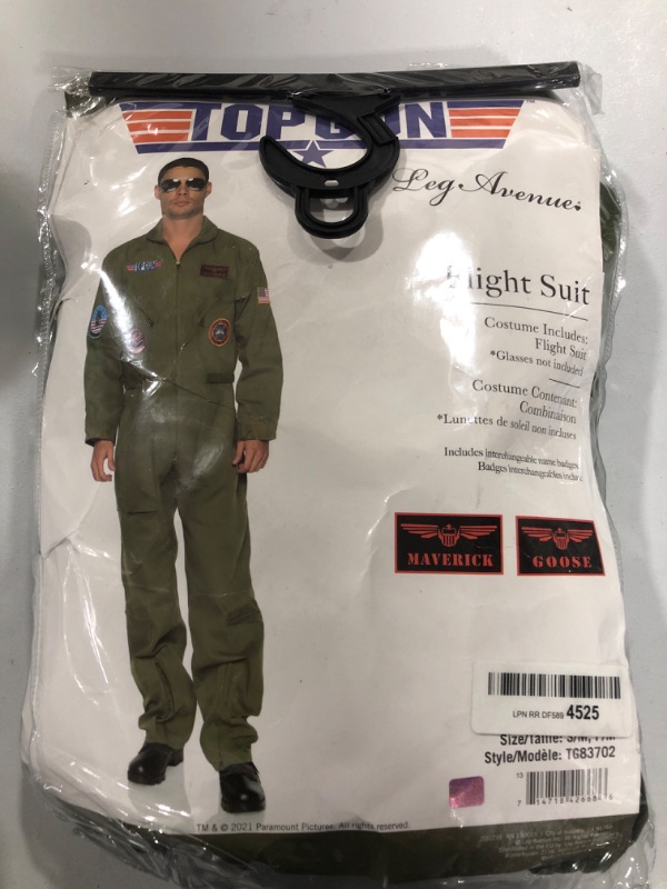 Photo 2 of Adult Top Gun Jumpsuit Halloween Costume S