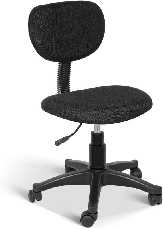 Photo 1 of YSSOA Office Ergonomic Mesh Computer Chair with Wheels & Arms, Black with Lumbar Support