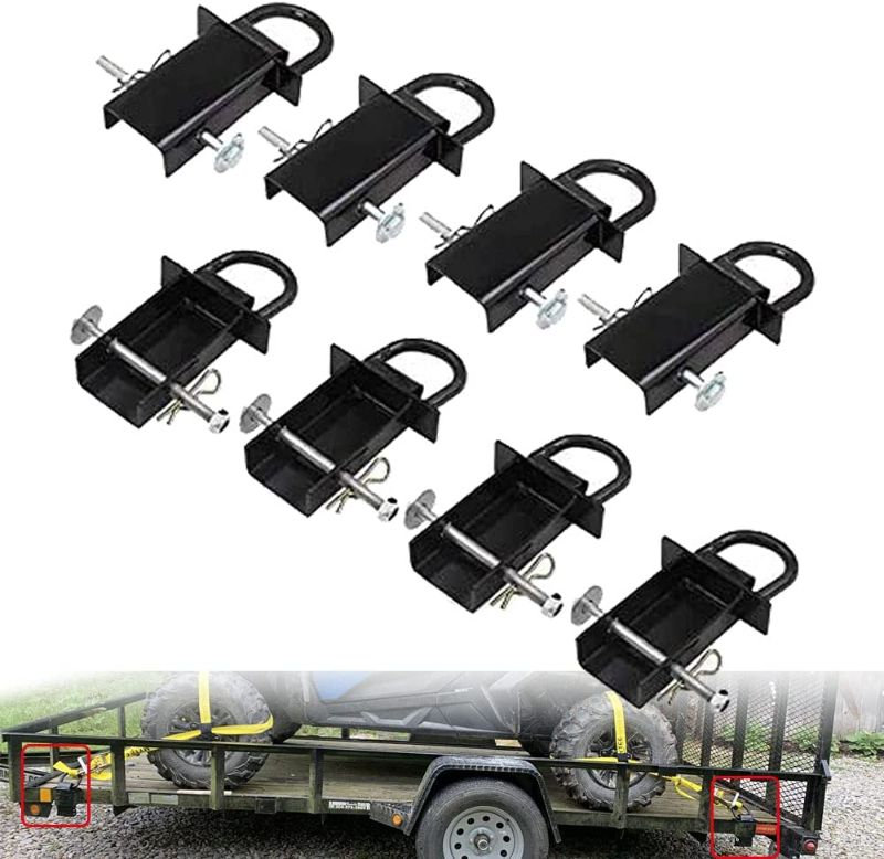 Photo 1 of  NIXFACE 8Pcs Heavy Duty Removable D-Ring Stake Pocket Tie Down Fit for Utility Trailers/Flatbeds 