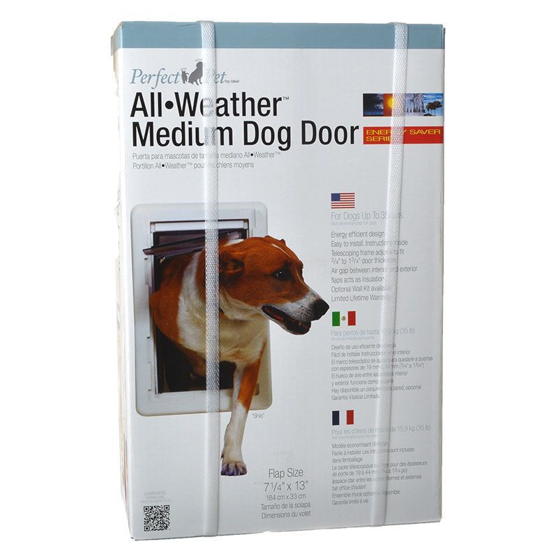 Photo 1 of  Perfect Pet All Weather Series Insulated Pet Door, 7.25 X 13, Medium, White 