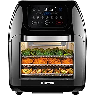 Photo 1 of CHEFMAN Multifunctional Digital Air Fryer+ Rotisserie, Dehydrator, Convection Oven, 17 Touch Screen Presets Fry, Roast, Dehydrate, Bake, XL 10L Family Size, Auto Shutoff, Large Easy-View Window, Black