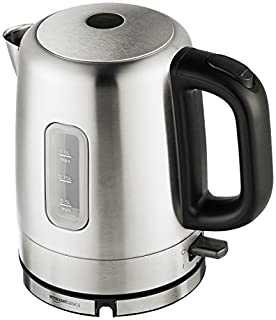 Photo 1 of Amazon Basics Stainless Steel Portable Fast, Electric Hot Water Kettle for Tea and Coffee - 1 Liter, Gray/Black