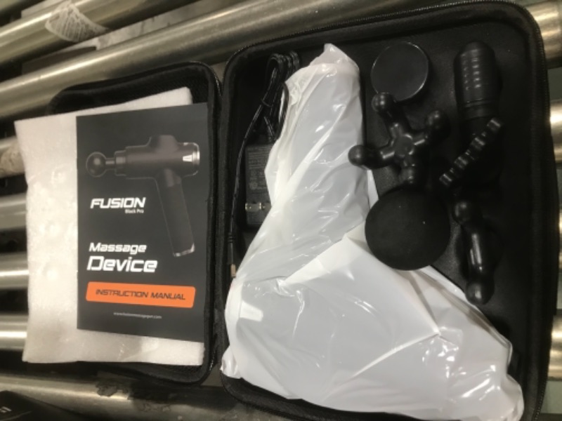 Photo 1 of  Fusion Black Pro Muscle Massage Gun Deep Tissue Percussion Muscle Massager Gun for Athletes Pain Relief Therapy and Relaxation Percussive Chiropracto 