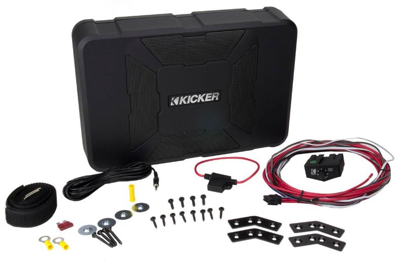 Photo 1 of  11HS8 KICKER Hideaway HS8 Compact Powered Subwoofer 8-inch 150W RMS Black Chassis 
