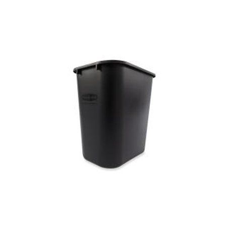 Photo 1 of  Rubbermaid 7 Gal Plastic Office Trash Can Black 