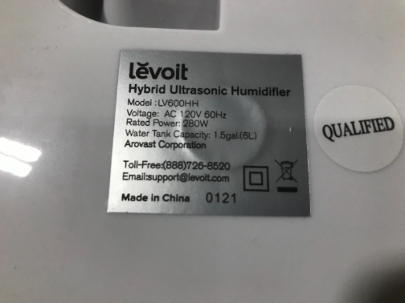 Photo 3 of  LEVOIT Humidifiers for Bedroom Large Room Home, 6L Warm and Cool Mist Ultrasonic Air Vaporizer for Plants and Whole House, Built-in Humidity Sensor, Essential Oil Diffuser, Whisper Quiet, Timer, White 