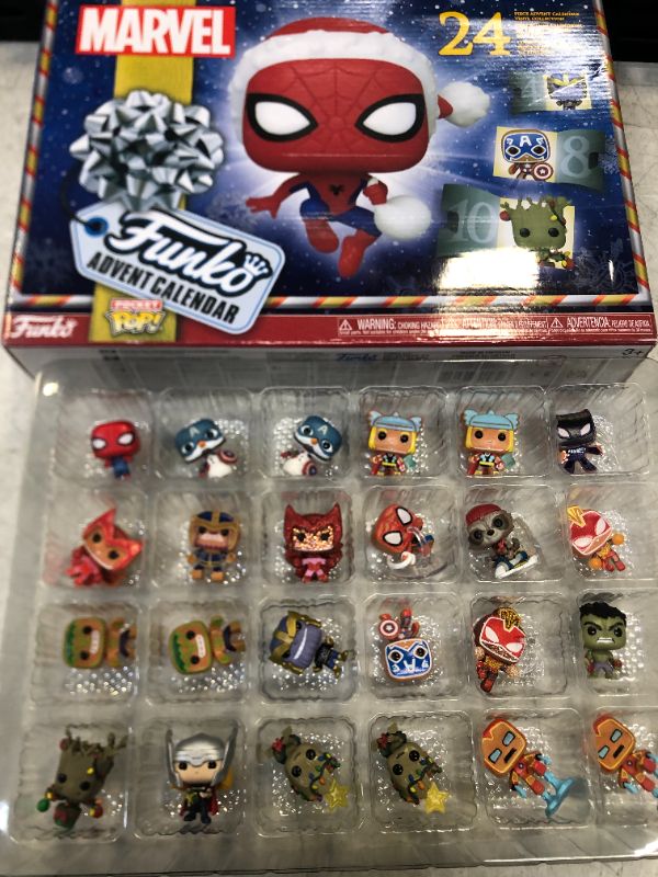 Photo 2 of  Funko Pop! Advent Calendar: Marvel Holiday 2022 - 24 Days W/ Pocket Pops  (already opened) 