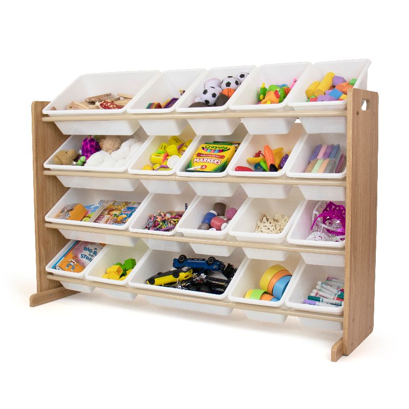 Photo 1 of  Humble Crew Journey Extra Large Toy Storage Organizer with 20 Storage Bins Natural/White 