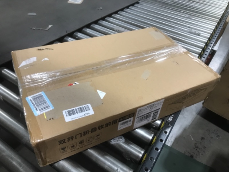 Photo 1 of Plastic Storage Bins with Lids-76 Qt Large Storage Bins with wheels,White Stackable Storage Bins with Open Front Door,Folding Storage Box,Cube Storage for Kitchen,Bedroom and Bathroom Organization 1 Pack 76Quart