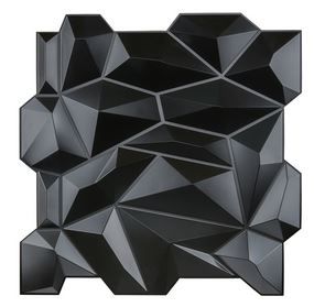 Photo 1 of  Art3d PVC 3D Diamond Wall Panel Jagged Matching-Matt Black, for Residential and Commercial Interior Decor 