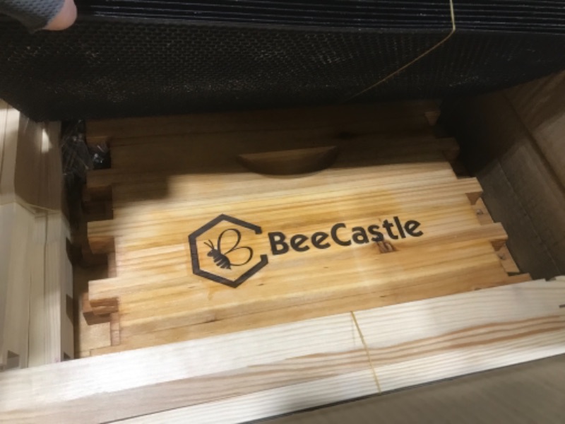 Photo 3 of  8 Frame Bee Hive Complete Beehive Kit, 100% Beeswax Coated Bee Hive Includes Frames and Beeswax Coated Foundation Sheet (2 Layer) 