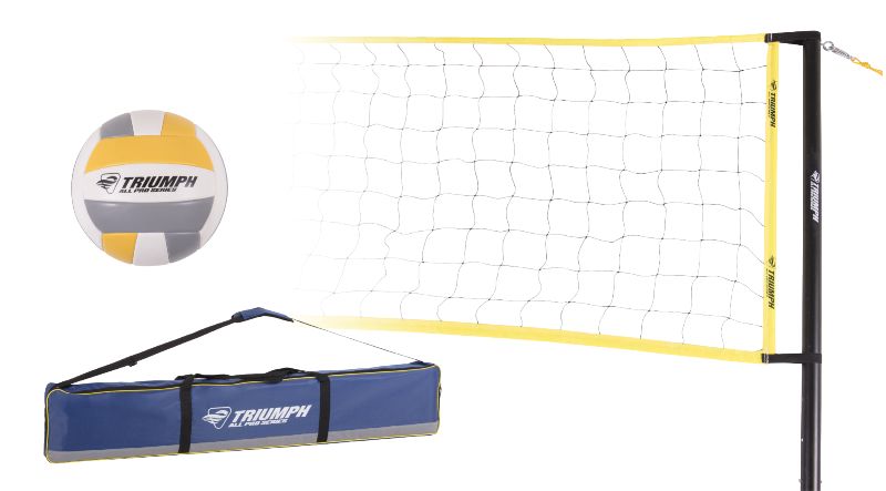 Photo 1 of  Triumph Competition Volleyball Set Include Official Size Volleyball Pump and Padded Carry Sport Bag 