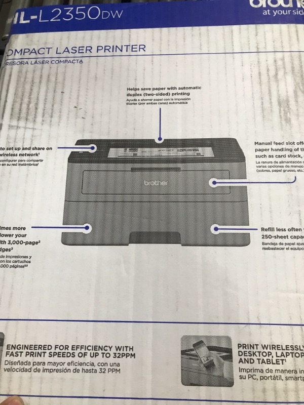 Photo 4 of Brother Hl-l2350dw Wireless Duplex Monochrome Compact Laser Printer