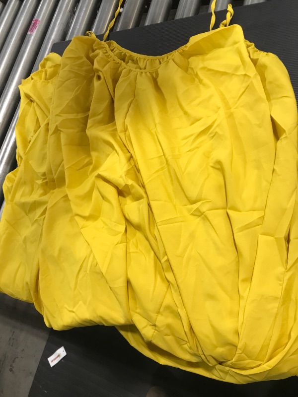 Photo 1 of Womens' Yellow Long Spaghetti Strap Dress