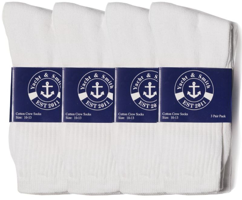 Photo 1 of 12 pack yacht & smith cotton crew socks
