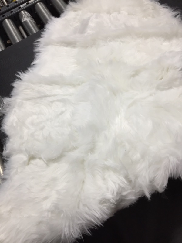 Photo 2 of Ashler Faux Fur Rug, Fluffy Shaggy Area Rug Ultra Soft 2 x 3