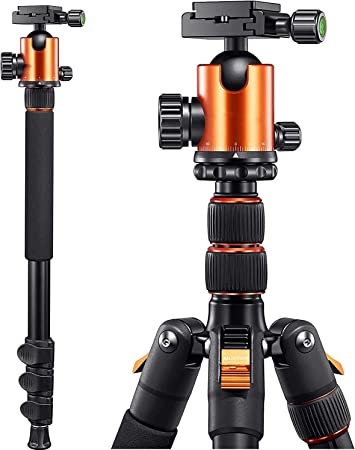 Photo 1 of DSLR Tripod for Camera,Camera Tripod Monopod Mount,Video Tripod Stand,360 Heavy Duty Tripod for Canon Camcorder Telescope,Binocular,DSLR Camera Vlog Photography,Lightweight,Flexible,67"
