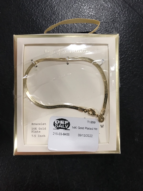 Photo 2 of 14K Gold Plated Herringbone Chain Bracelet - A New Day