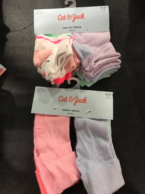 Photo 1 of [Size 2-3T] 2 Packs-- Toddler 10pk Low Cut Socks - Cat & Jack™