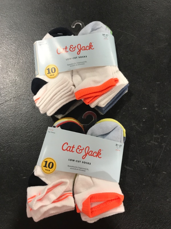 Photo 2 of [Size 2-3T] -2 Packs--Toddler 10pk Low Cut Socks - Cat & Jack™
