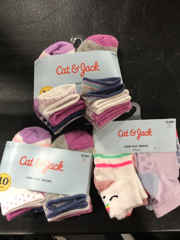 Photo 1 of [Size 12-24mo]- 3 Packs-- Toddler 10pk Low Cut Socks - Cat & Jack™
