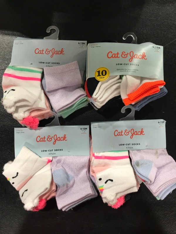 Photo 1 of [6-12mo] 4 packs of Infant Low Cut Socks