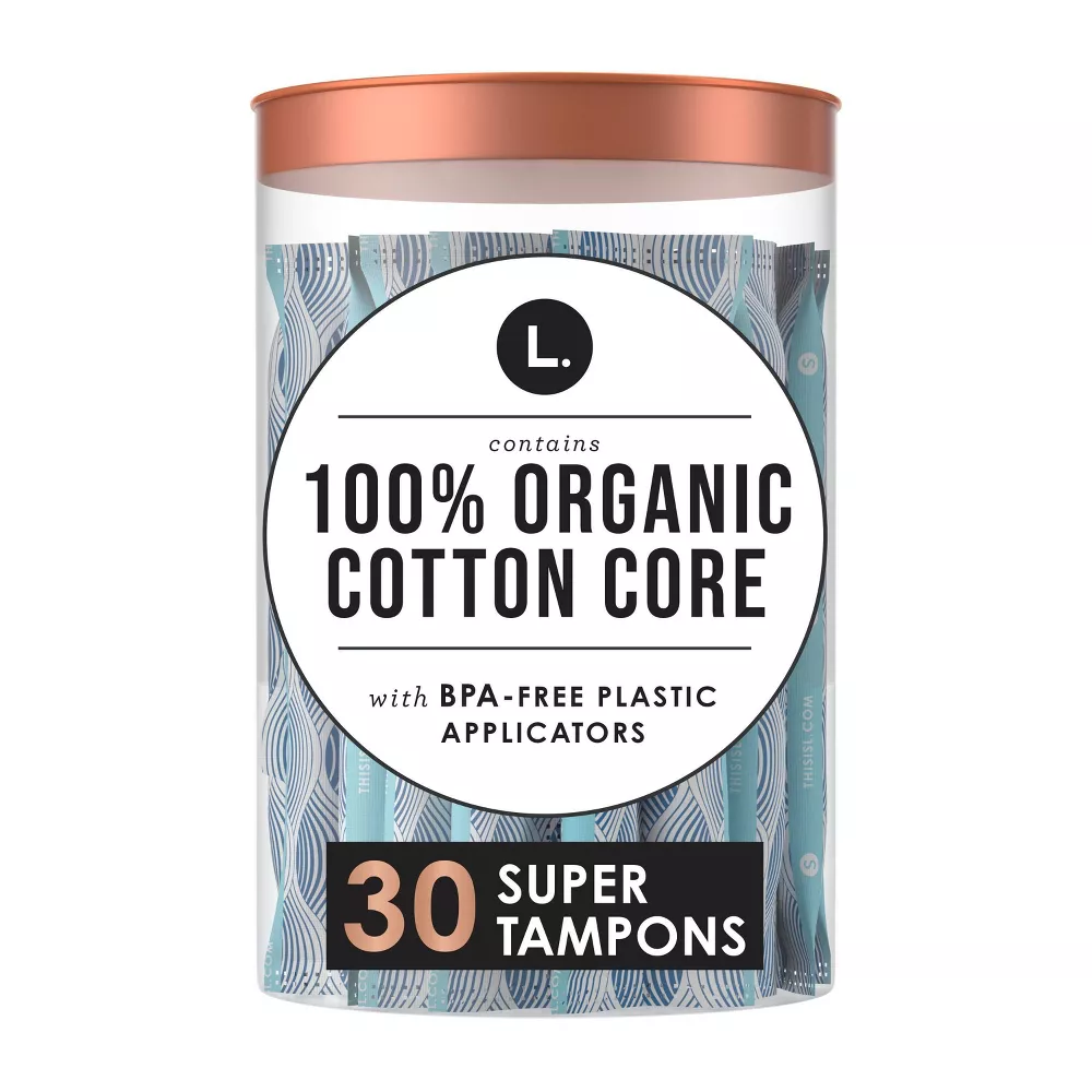 Photo 1 of [Super] L . Organic Cotton Full Size Tampons - Super - 30ct

