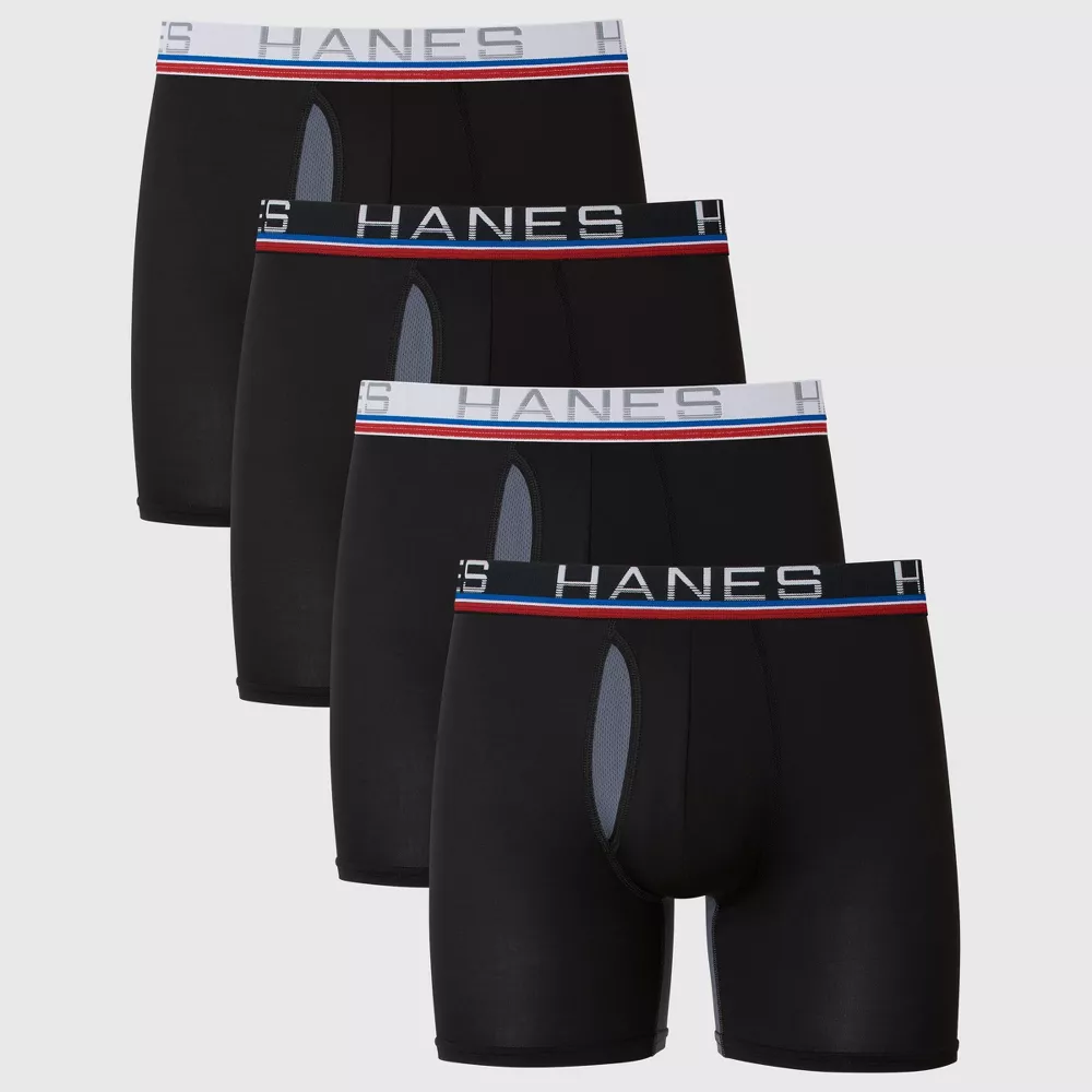 Photo 1 of [Size XL] Hanes Premium Men's Xtemp Total Support Pouch 3+1 Boxer Briefs