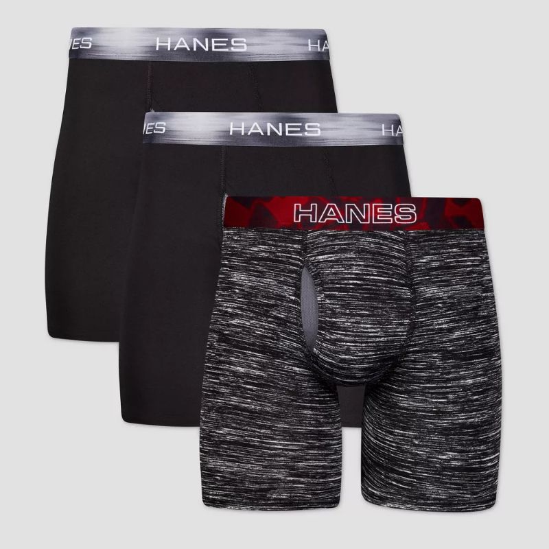 Photo 1 of [Size XL] Hanes Premium Men's 3pk Xtemp Long Leg Boxer Briefs - Colors May Vary
