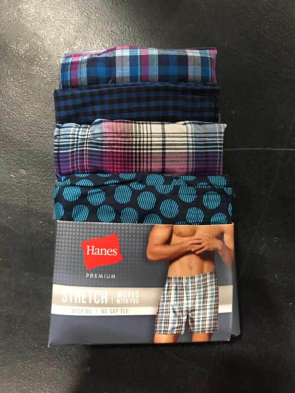 Photo 2 of [Size S] Hanes Premium Men's Stretch Woven Boxer Shorts 4pk