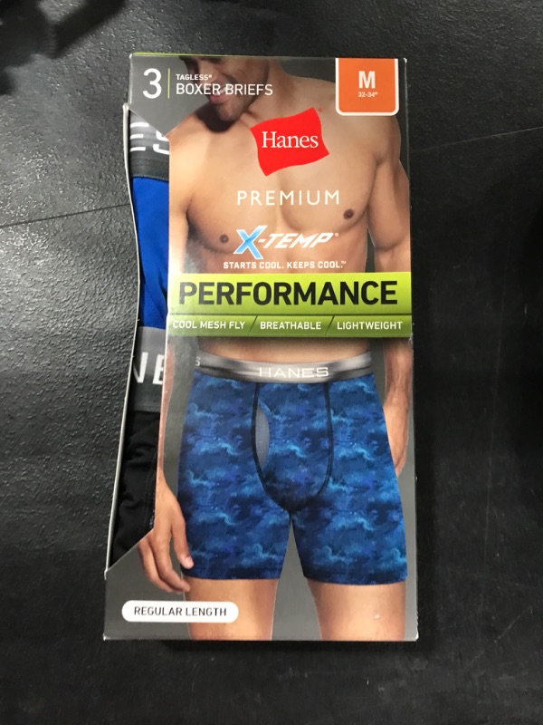 Photo 1 of [Size M] Hanes Tagless Boxer Briefs 3 Pairs