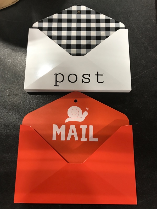 Photo 1 of [2 Pack] Wall Decor Mail Slots- Snail Mail and Post