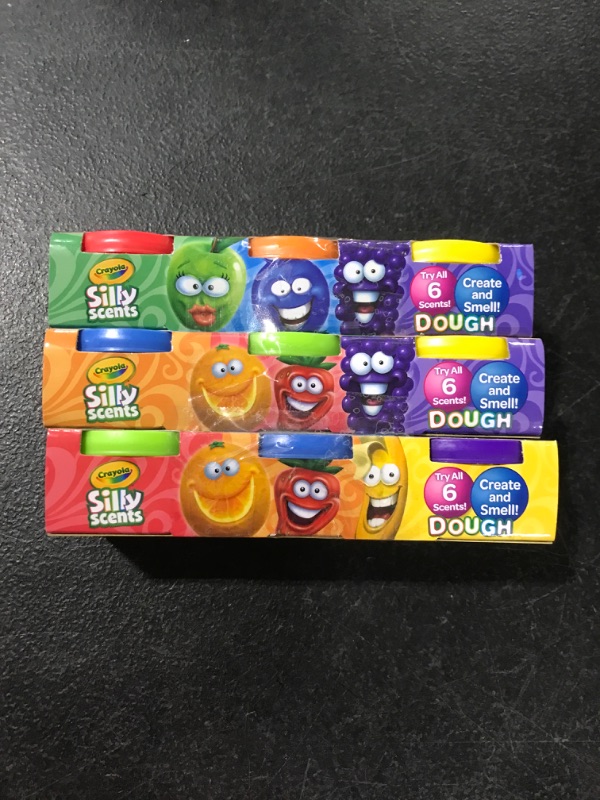 Photo 2 of [3 Pack] Crayola Silly Scents Dough [Scents Vary between- Blueberry, Strawberry, Banana, Grape and Orange]