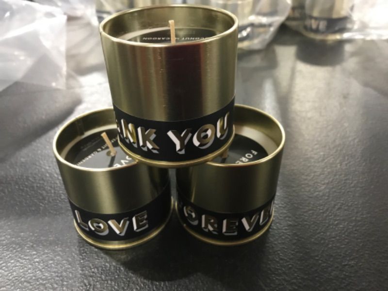 Photo 1 of [3 Pack] Tin Candles [Forever, Love and Thank You]