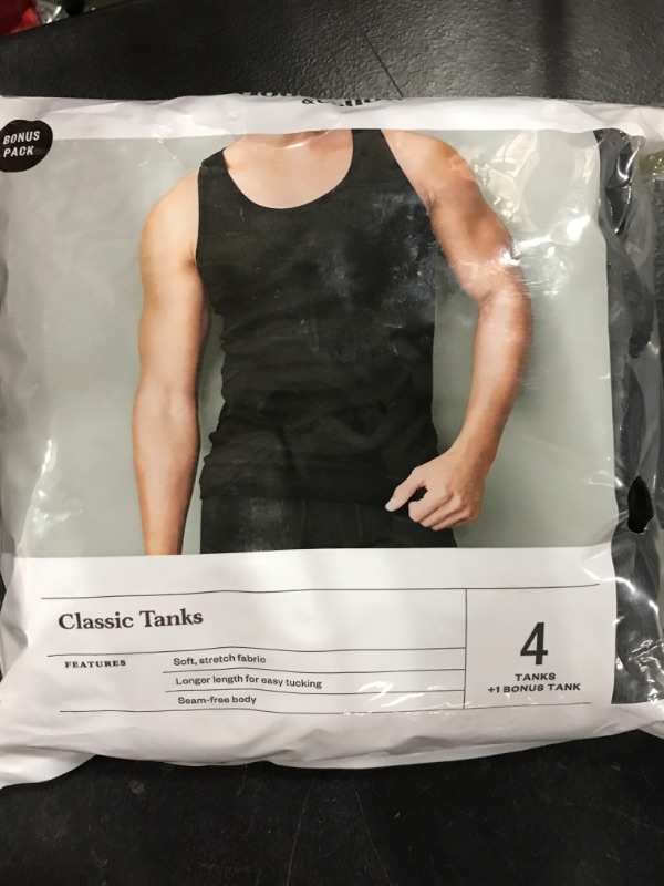 Photo 2 of [Size L] Men's 4+1 Bonus Pack Tank Top - Goodfellow & Co™ Black

