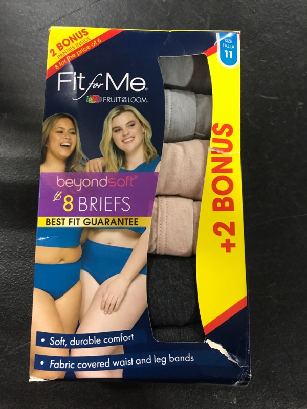 Photo 1 of [Size 11] Fit for Me Women's Plus Underwear Assorted Briefs